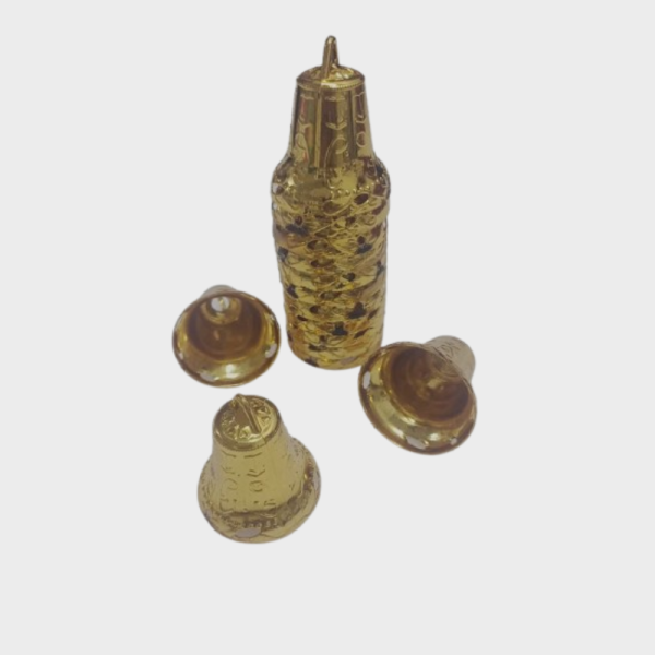 Set of 50 Golden Decorative Hanging Bells for Home, Wedding & Festival Decoration